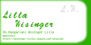 lilla wisinger business card